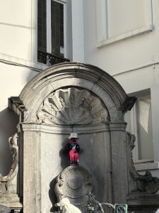 Manneken Pis statue in Brussels
