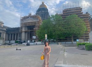 Palacio de Justicia de Bruselas con vistas panorámicas de la ciudad desde la Place Poelaert