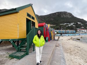 Casetas de colores de la playa de Muizenberg en Ciudad del Cabo